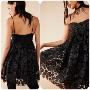 NWT Free People All That Glitters Sparkling Goth Lace Dress